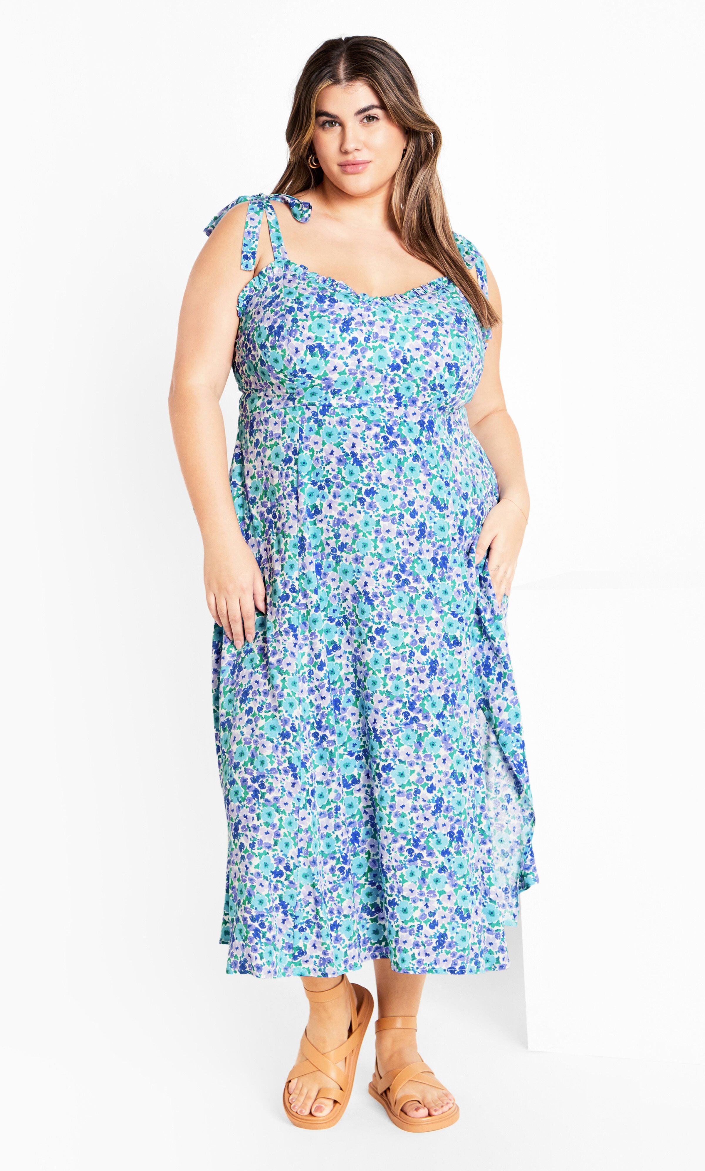 Tamara Dress - blue, BLUE, hi-res image number 0