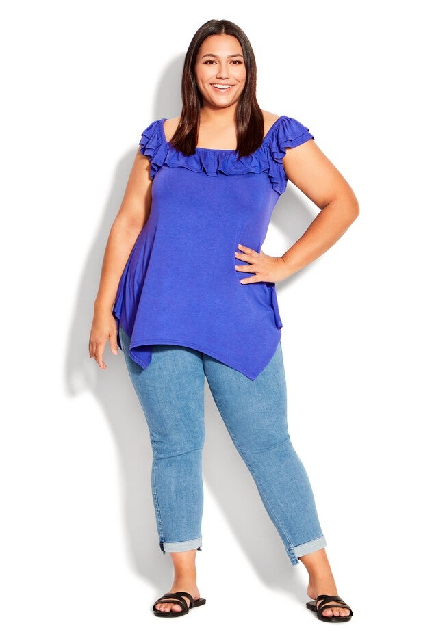 Serena Top, DAZZLING BLUE, on-hover image number 1