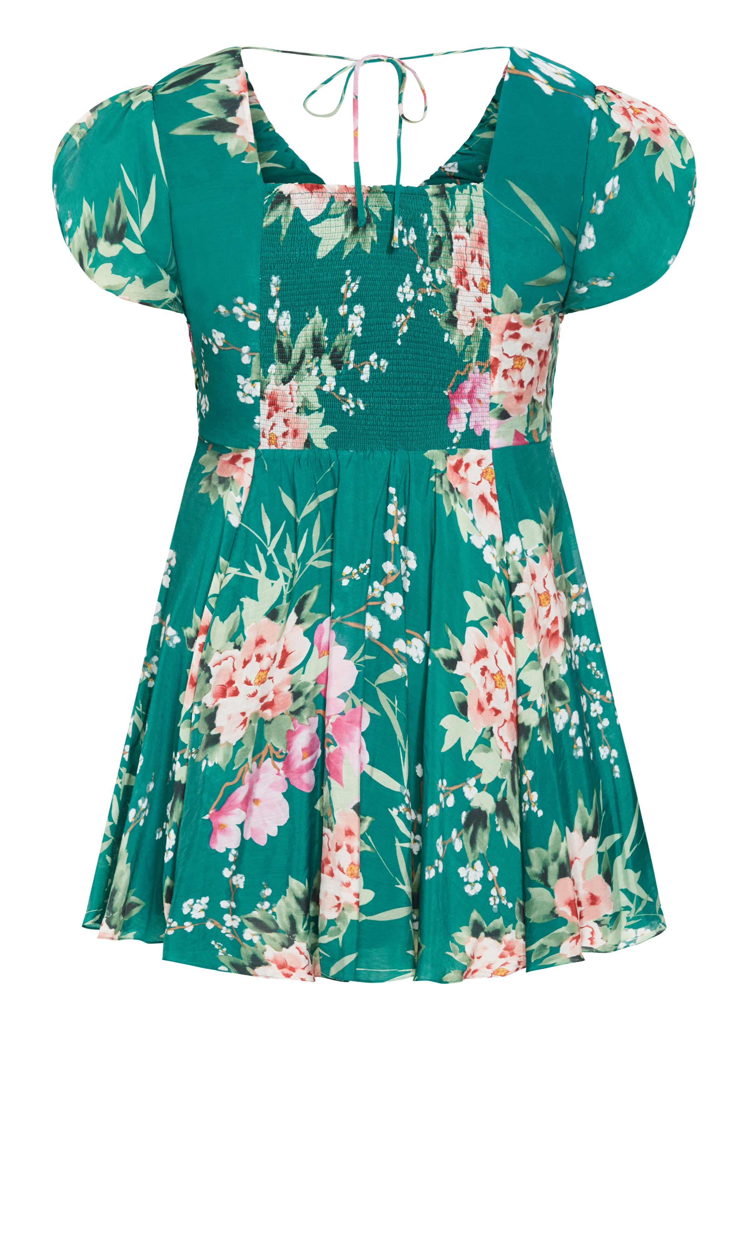 Marci Print Dress - jade, GREEN, alternate image number 4