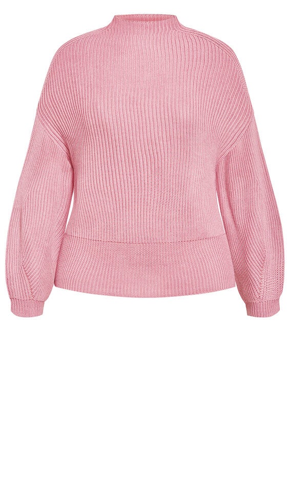 Angel Sleeve Sweater - musk, PINK, alternate image number null