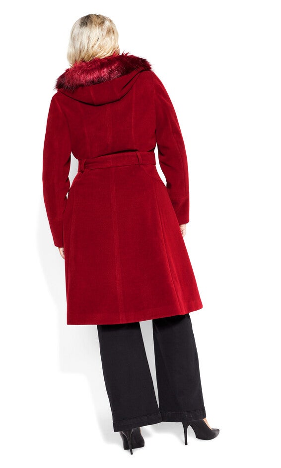 Miss Mysterious Coat - dark cherry, RED, alternate image number null