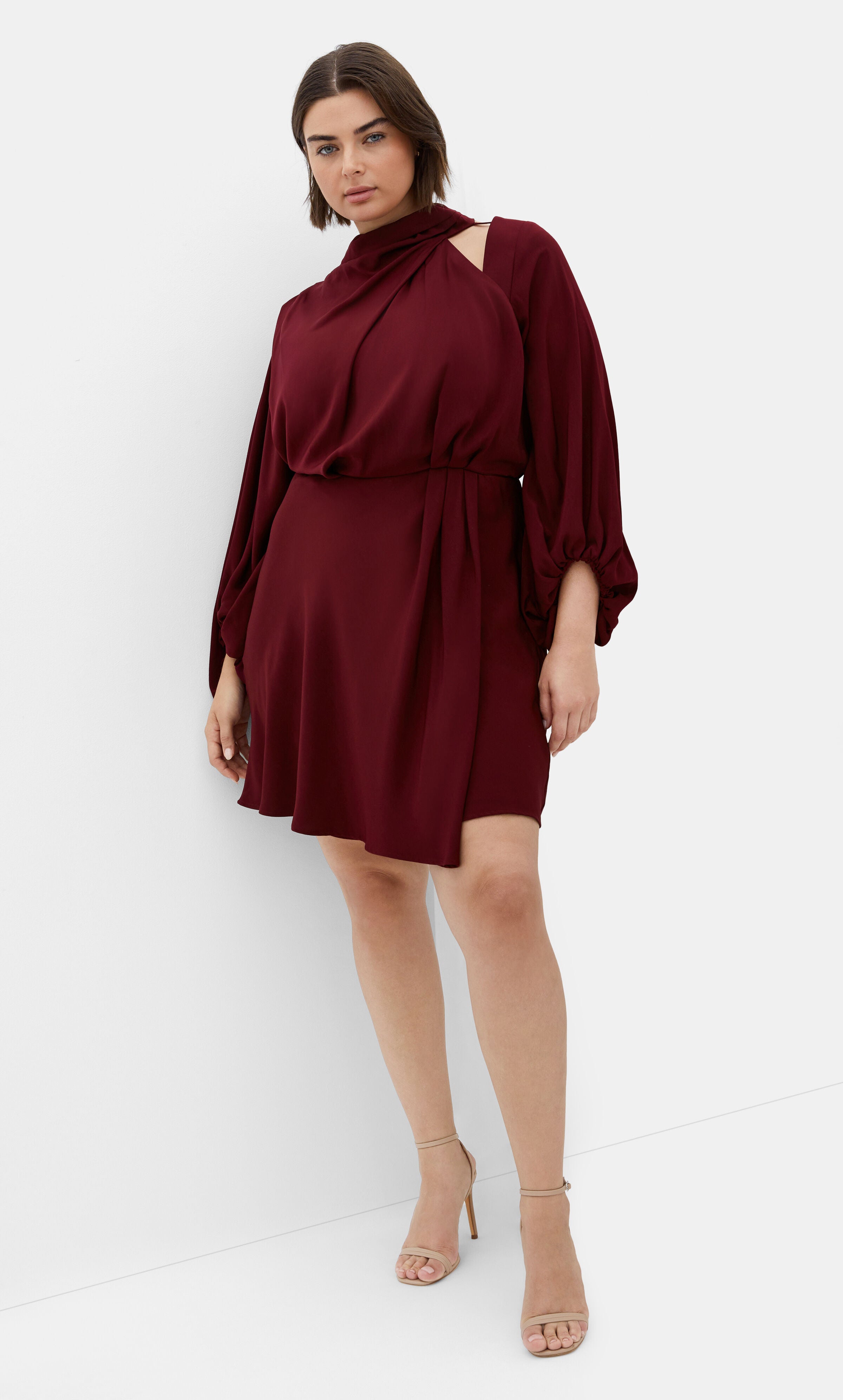 Jaylee Mini Dress - plum, PURPLE, hi-res image number 0