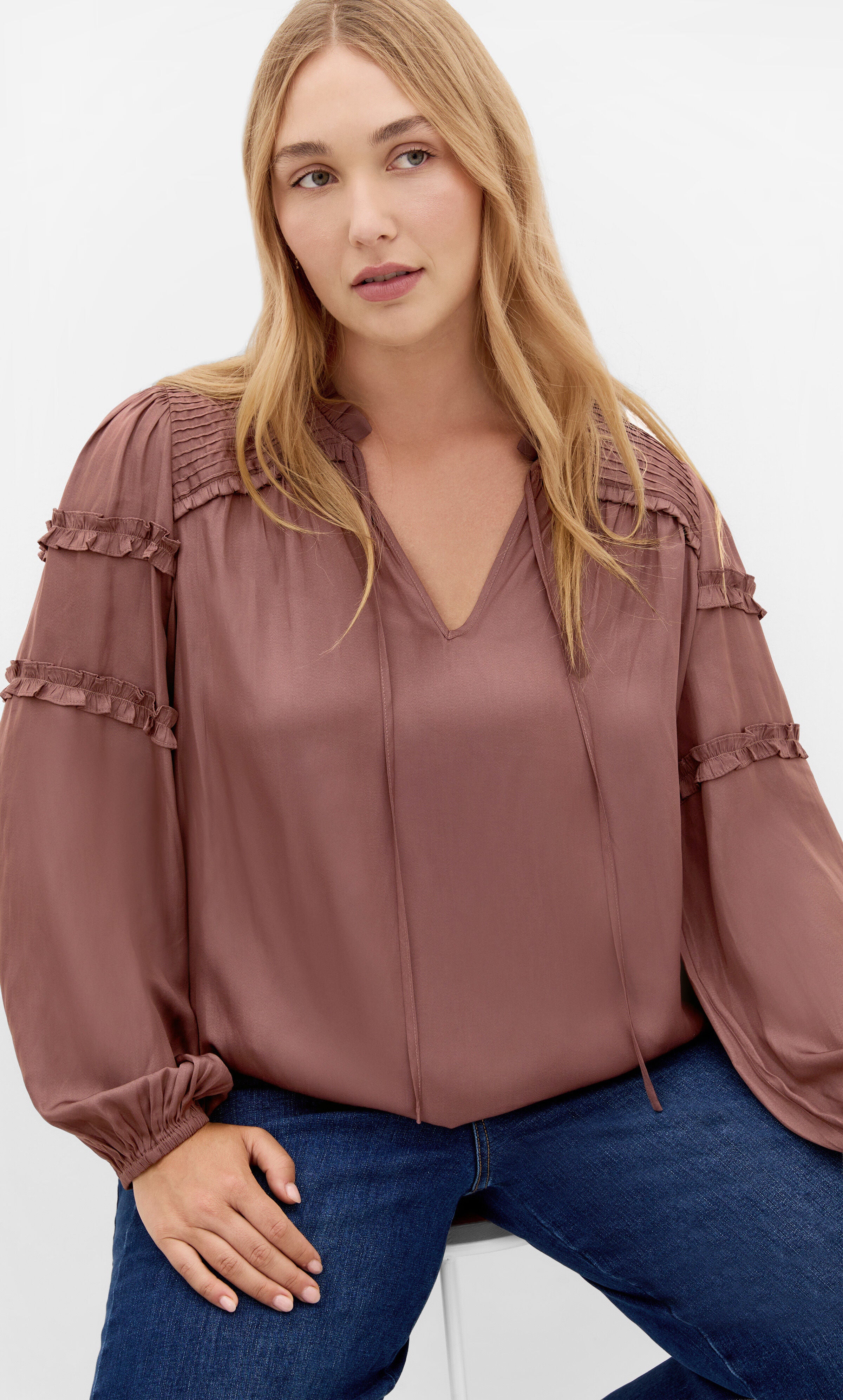 Drama Queen Long Sleeve Shirt, BROWN, hi-res image number 0