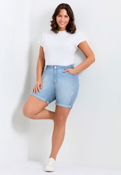 Plus Size Blue Jean Shorts