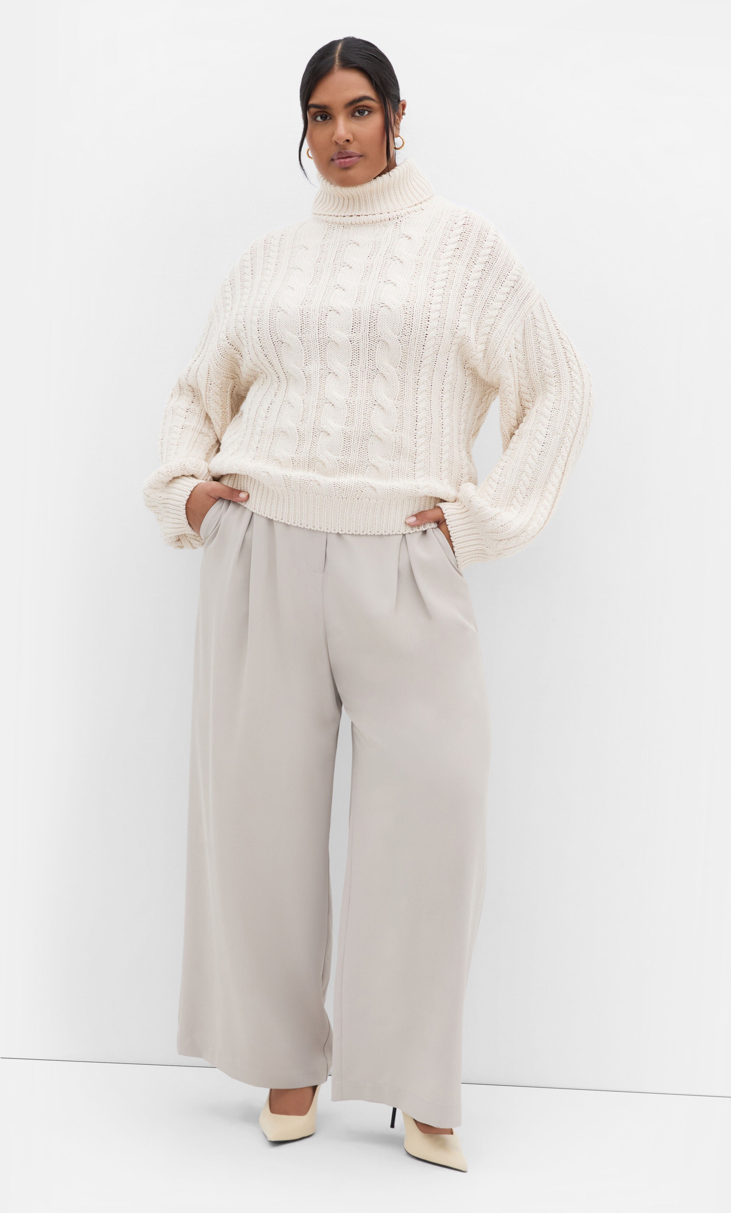 Avah Sweater, WHITE, alternate image number 1
