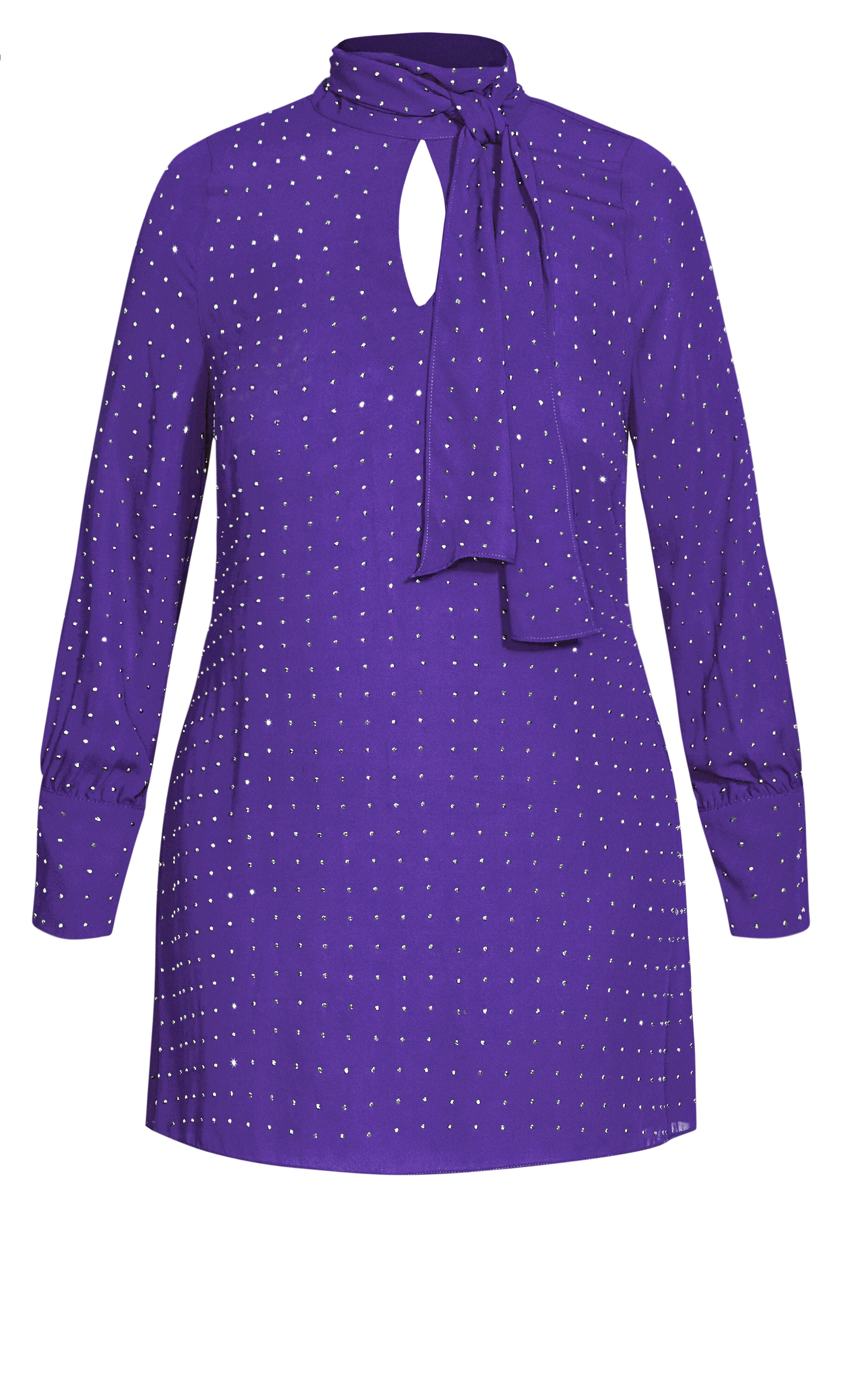 Nailhead Tunic - royal purple, PURPLE, alternate image number 4