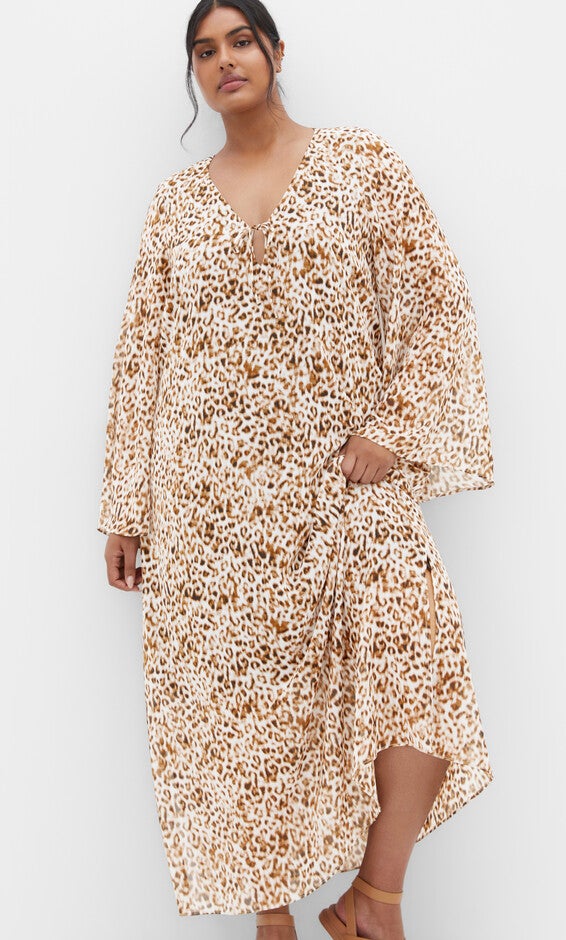 Gigi Print Maxi Dress - print, BROWN, alternate image number 1