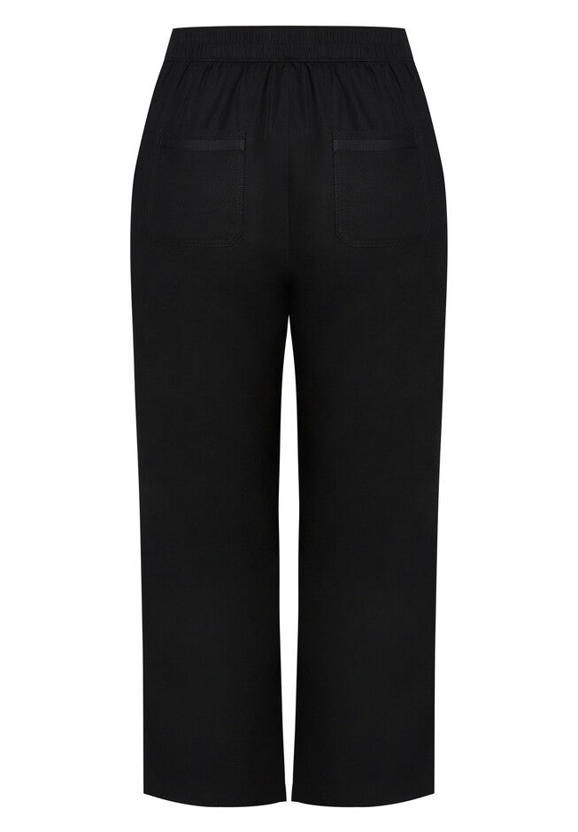 Linen Trouser, BLACK, alternate image number 2
