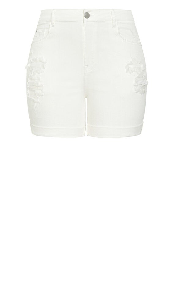 Ripped Love Short - ivory, WHITE, alternate image number 5