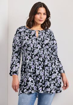 Keyhole Bell Sleeve Tunic