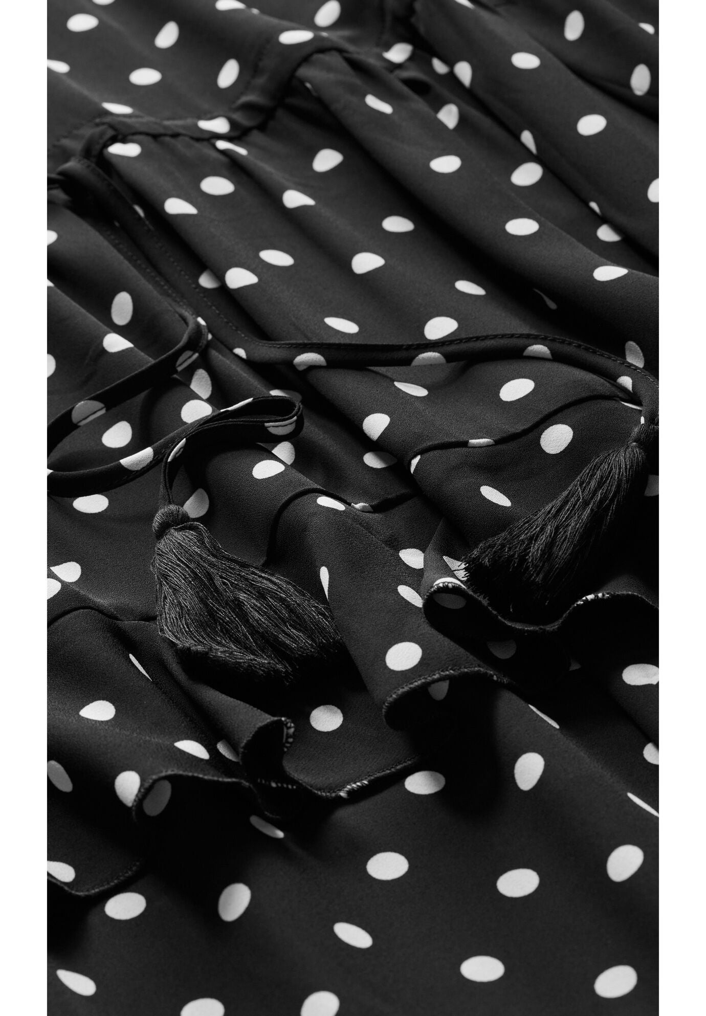 Serena Maxi Dress, BLACK WHITE SPOT, alternate image number 5