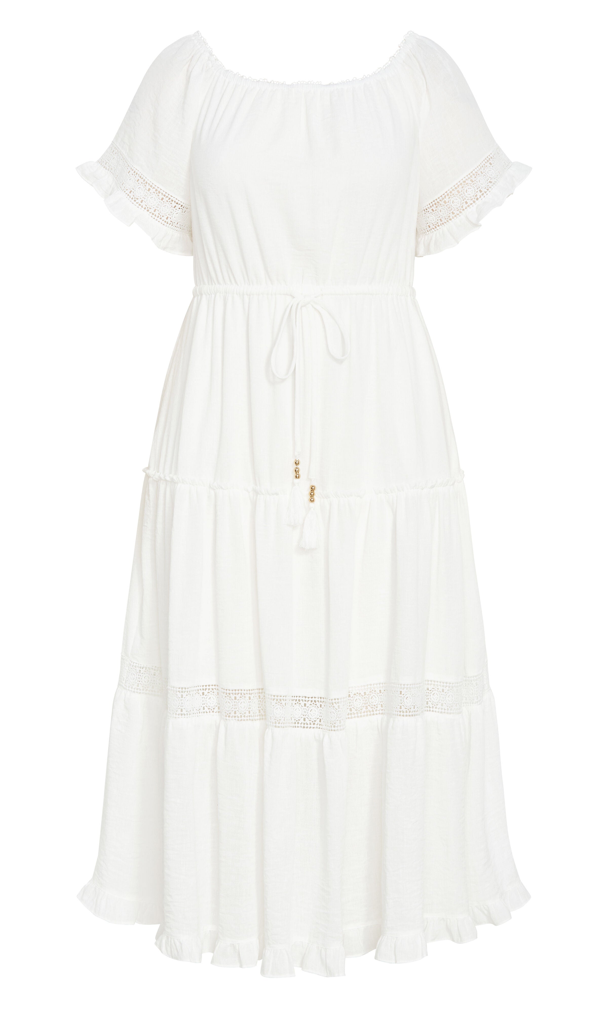 Angel Midi Dress - ivory, WHITE, alternate image number 4