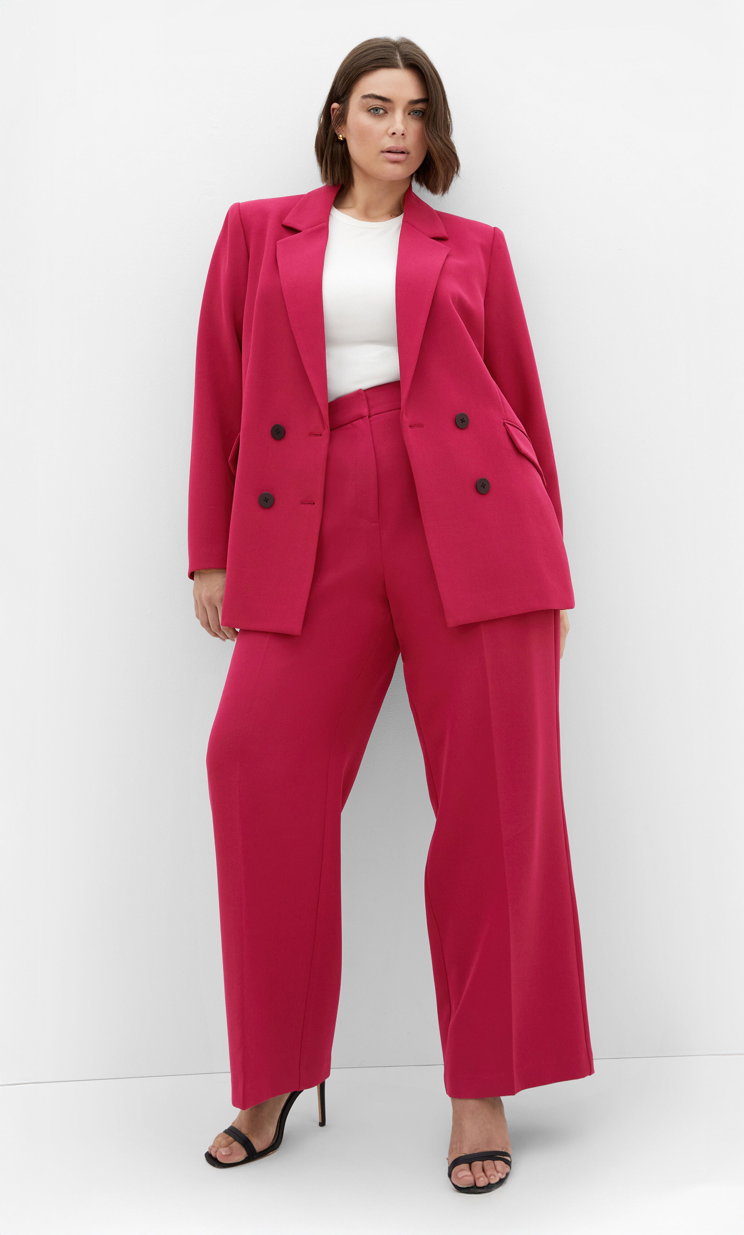 Oversized Alexis Blazer - deep rose, RED, alternate image number 3