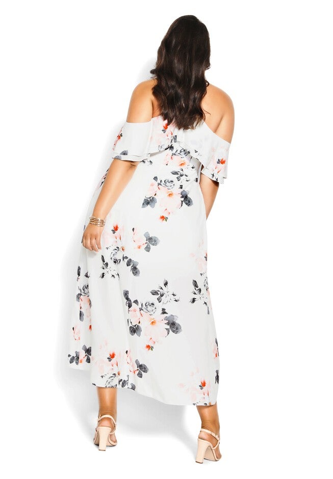 Lotus Lust Dress - ivory, WHITE, alternate image number 4