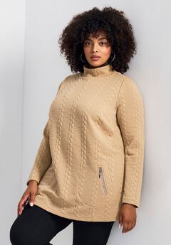 Emily Jacquard Texture Knit Tunic