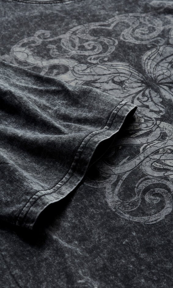 Oversized Wash Tee - grey, BLACK, alternate image number null