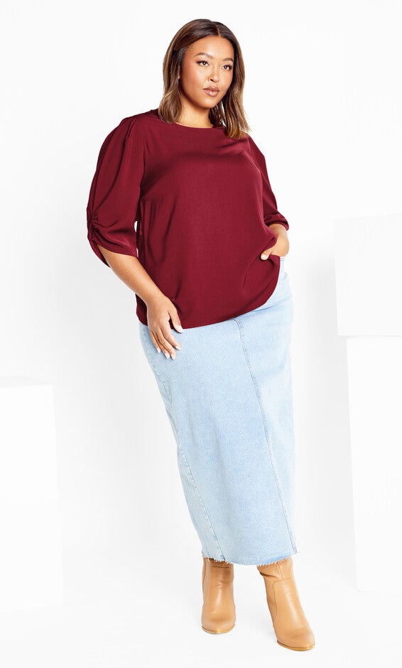 Emery Top - ruby, RED, alternate image number null
