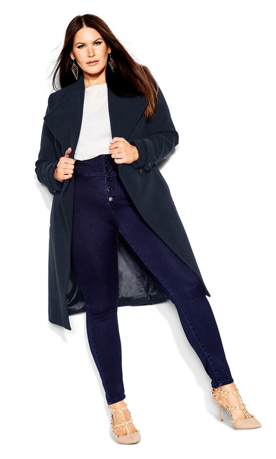 So Sleek Coat - navy, BLUE, alternate image number null