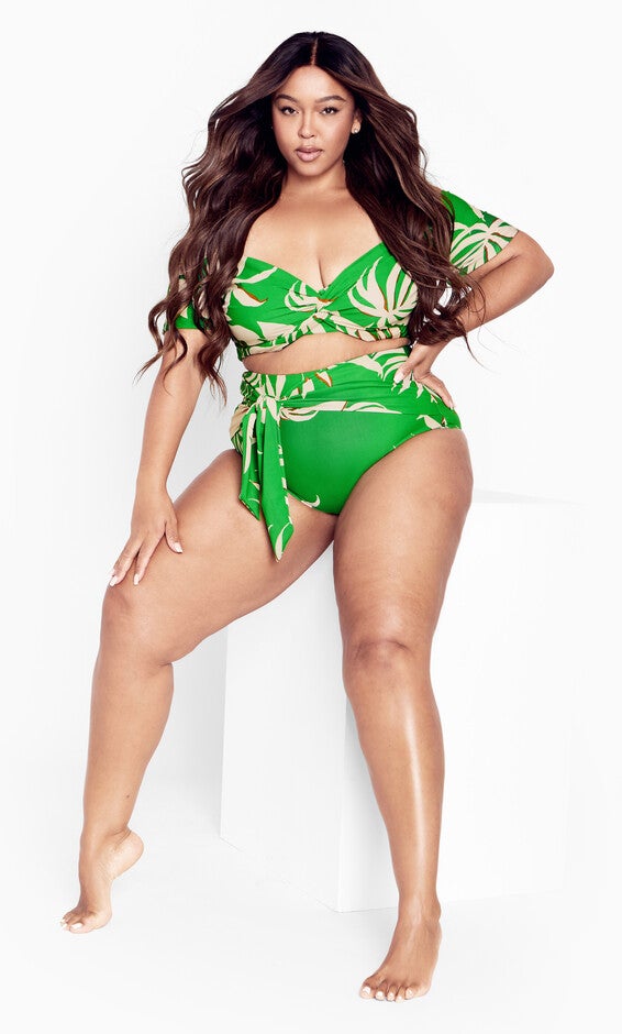 Ingrid Underwire Print Bikini Top - jade, GREEN, alternate image number null