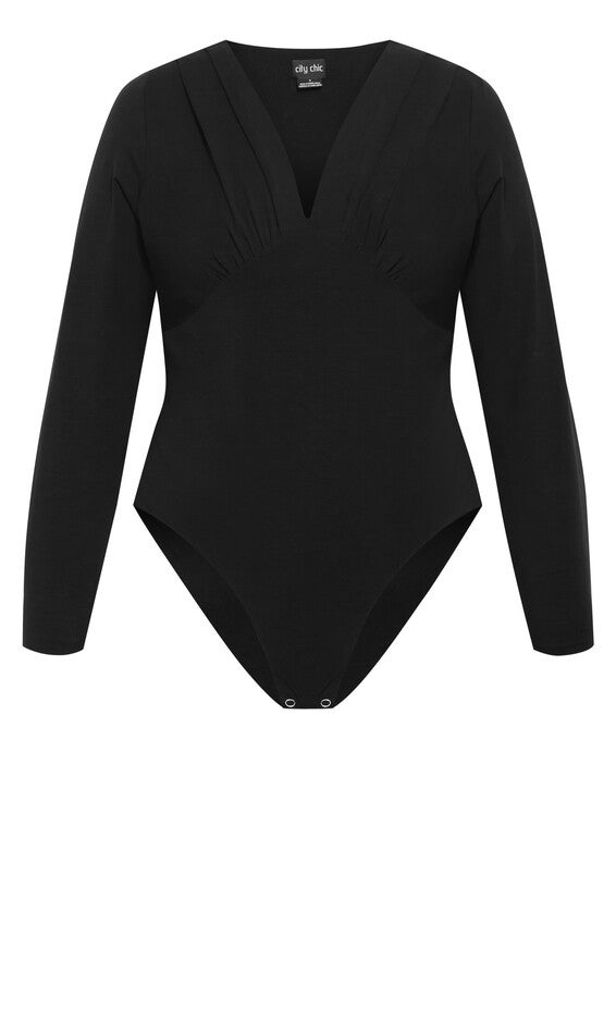 Amelila Pleat Bodysuit - black, BLACK, alternate image number 6