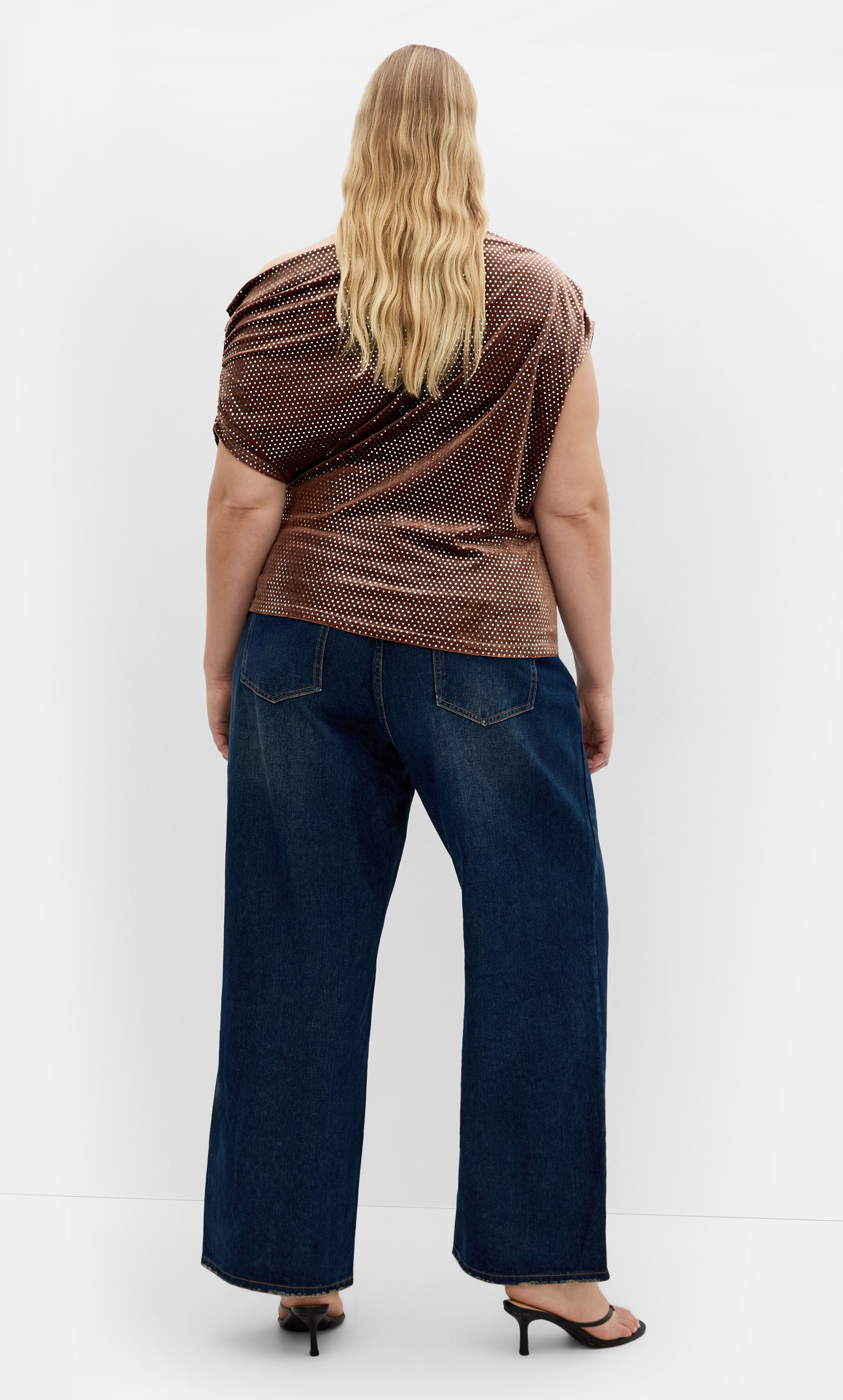 Shimmy Off Shoulder Top - bronze, BROWN, alternate image number 2