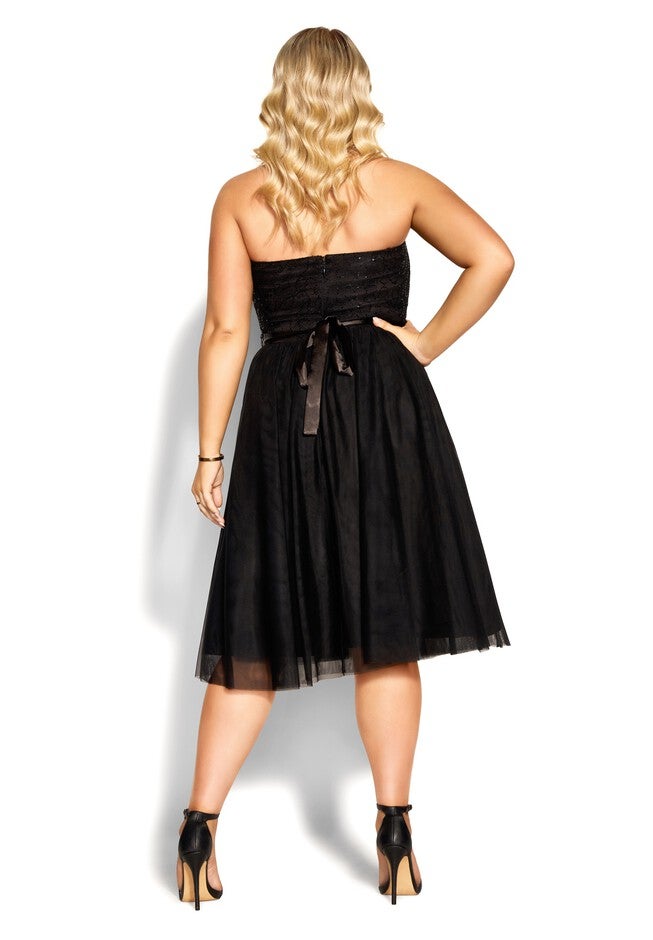 Sequin Elsa Dress - black, BLACK, alternate image number null