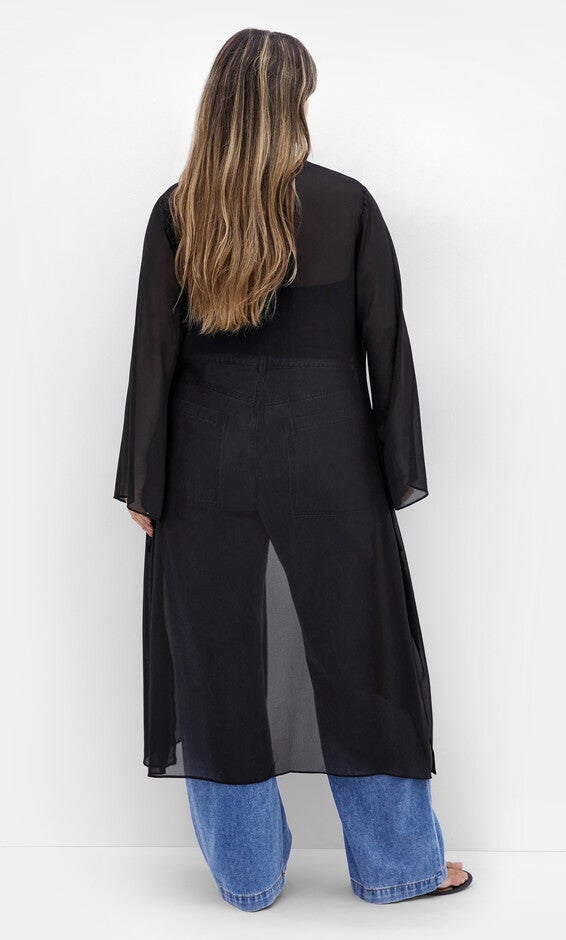Remi Longline Jacket - black, BLACK, alternate image number 2