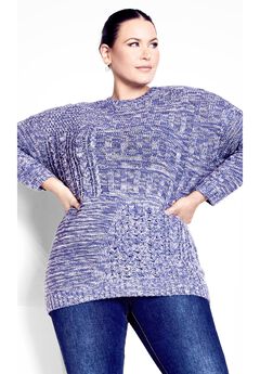 Charli Drop Shoulder Cable Sweater