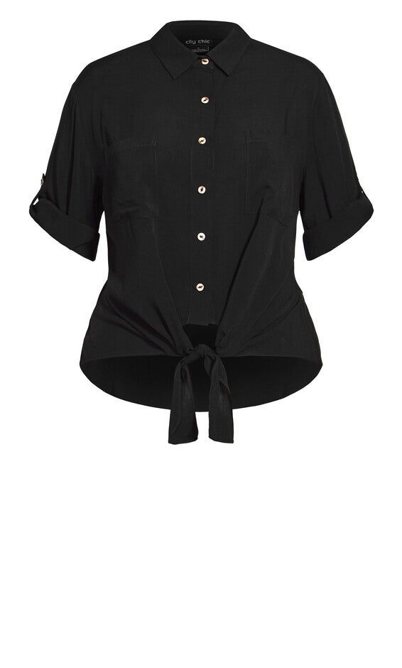 Tropical Tie Top - black, BLACK, alternate image number null