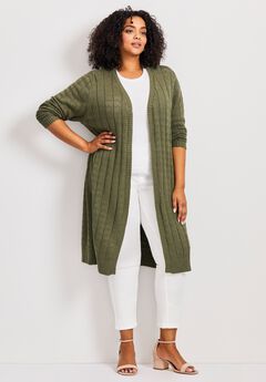 Pointelle Duster Cardigan