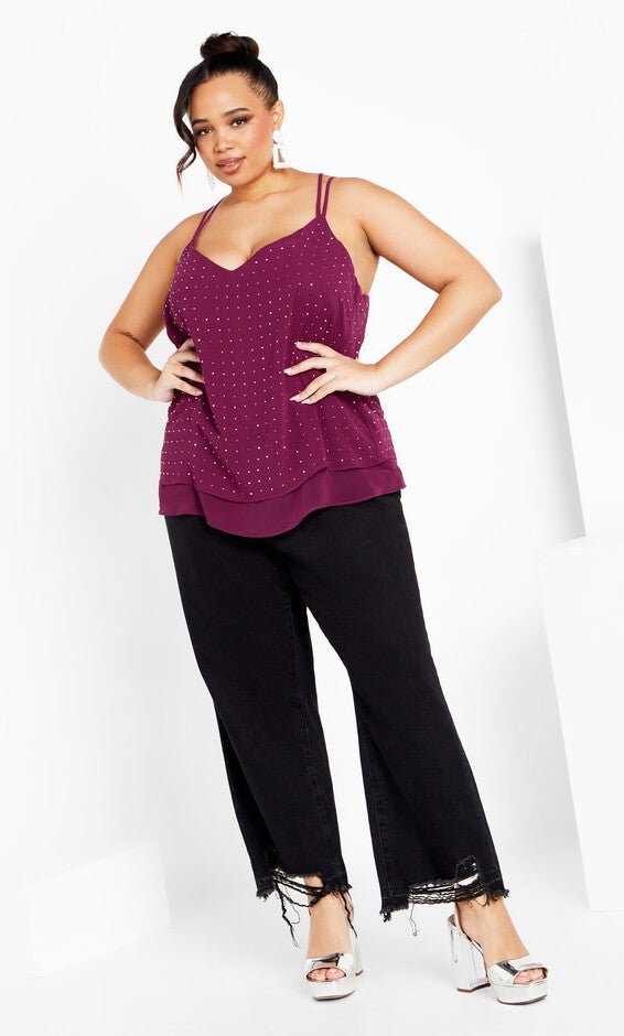 Strappy Nail Top - mulberry, PURPLE, hi-res image number null