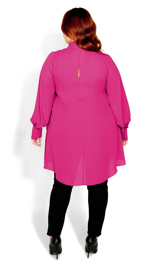 Neck Tie Tunic - sangria, SANGRIA, alternate image number null