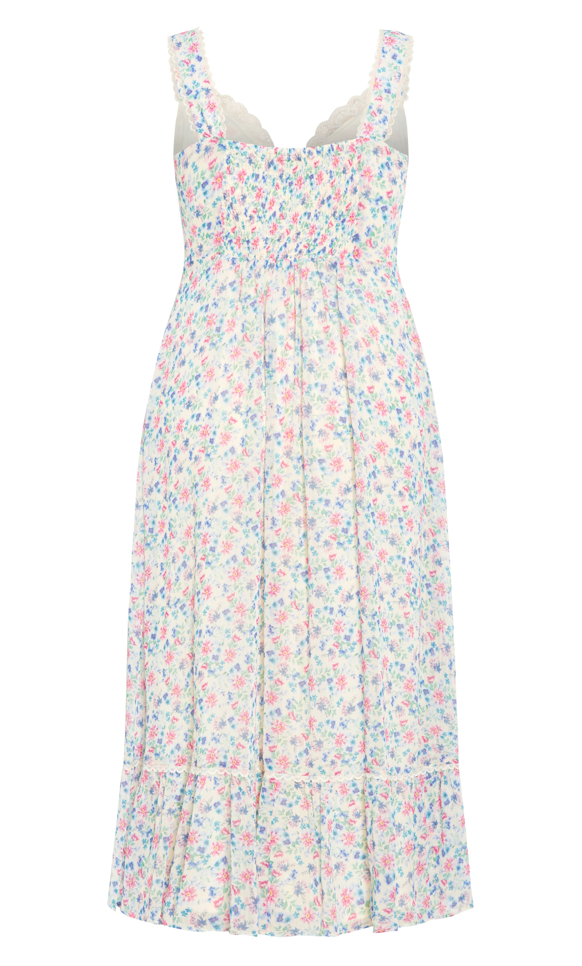 Lidia Print Dress - cream, PURPLE, alternate image number 4