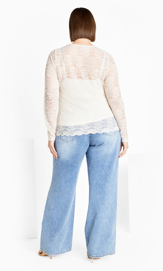 Lace Selena Top - cream, BEIGE, alternate image number null