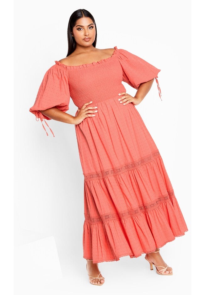 Love Shirred Dress - sugar coral, SUGAR CORAL, on-hover image number null