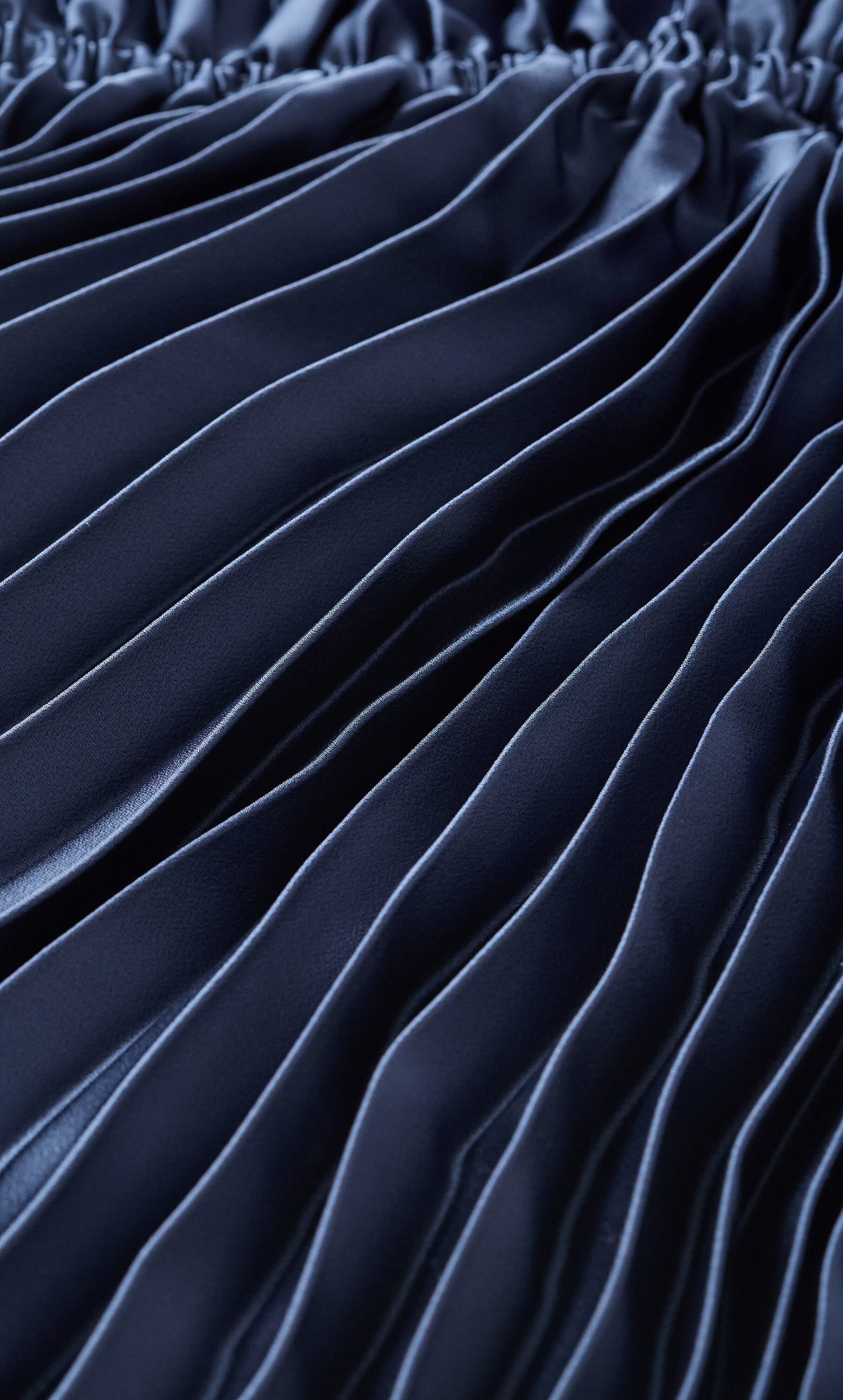 Chloe Pleat Dress - navy, BLUE, alternate image number 5