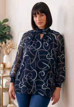 Ruched Keyhole Tunic