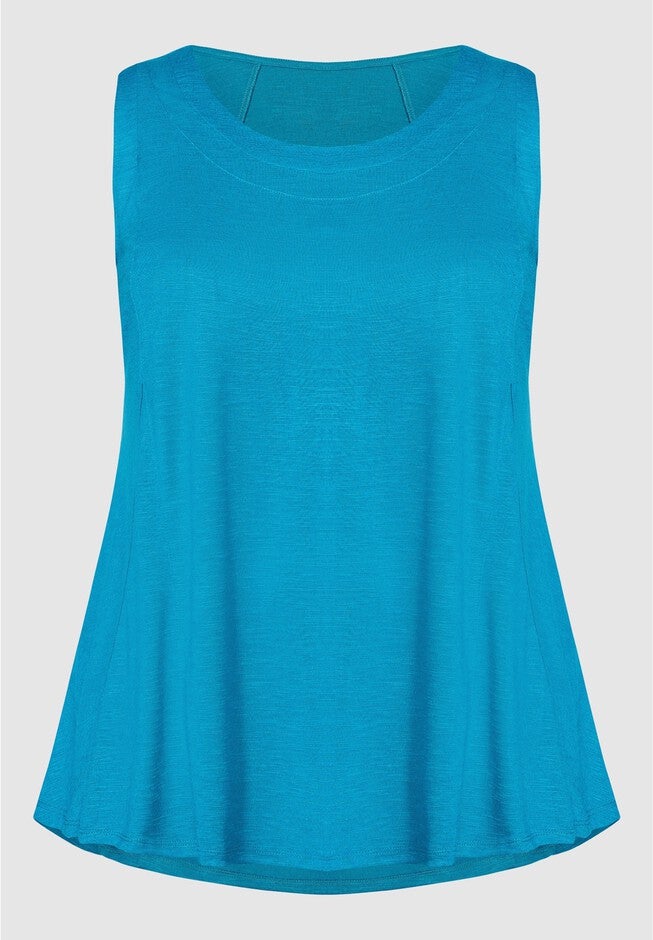 Fit N Flare Tank, MYKONOS BLUE, on-hover image number 1