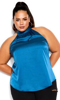 Sexy Shine Top - deep teal