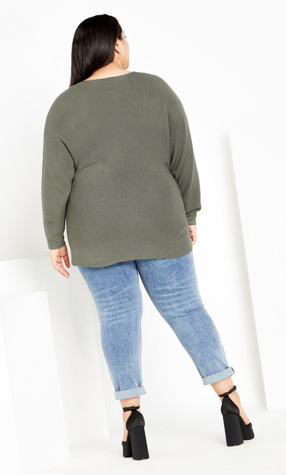 Romance Sweater - deep sage, GREEN, alternate image number null