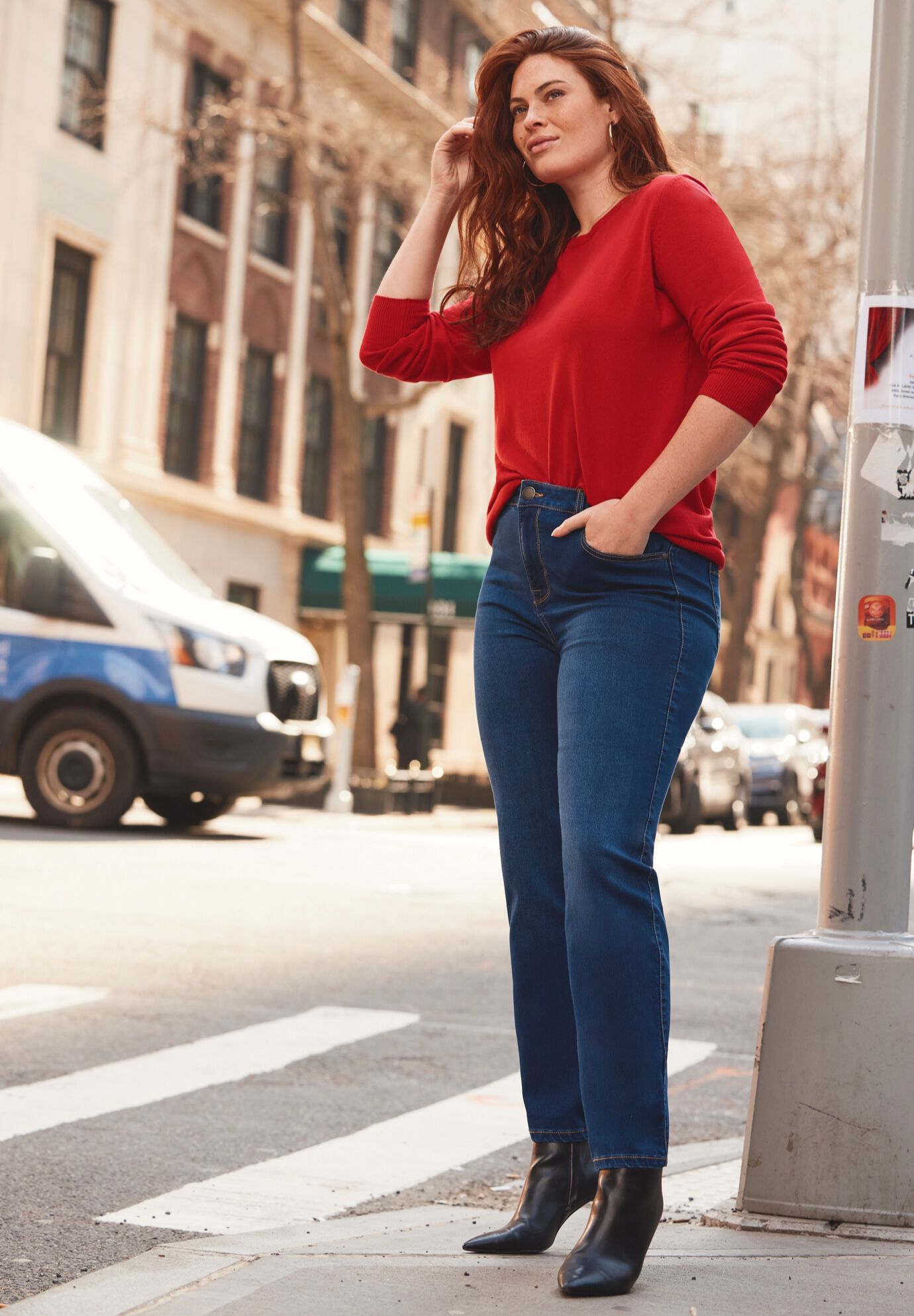 Butter Denim Straight Leg Jean, BLACK, on-hover image number 1