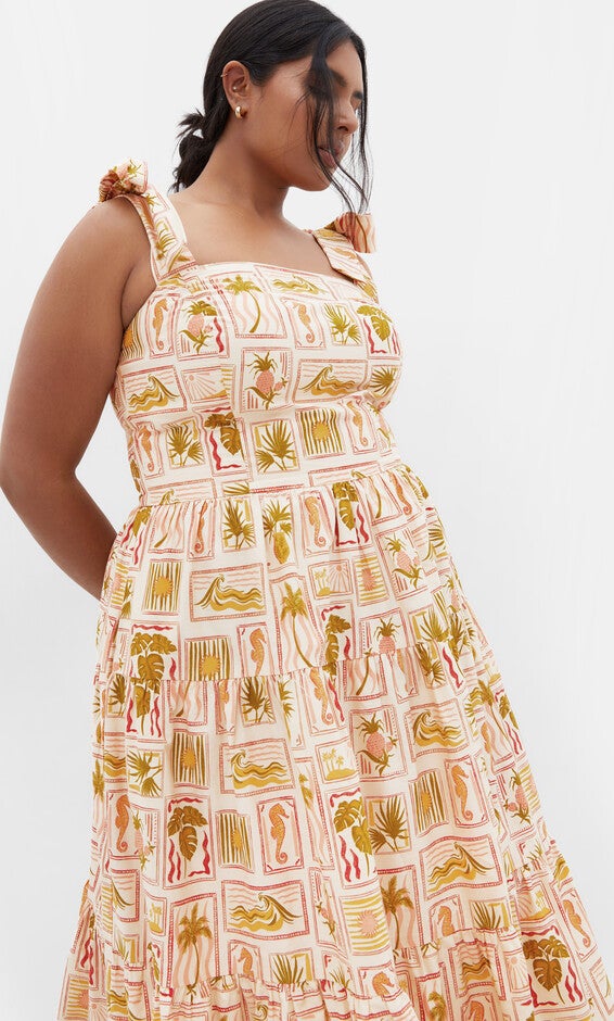 Leila Tropics Dress - print, PINK, alternate image number 1
