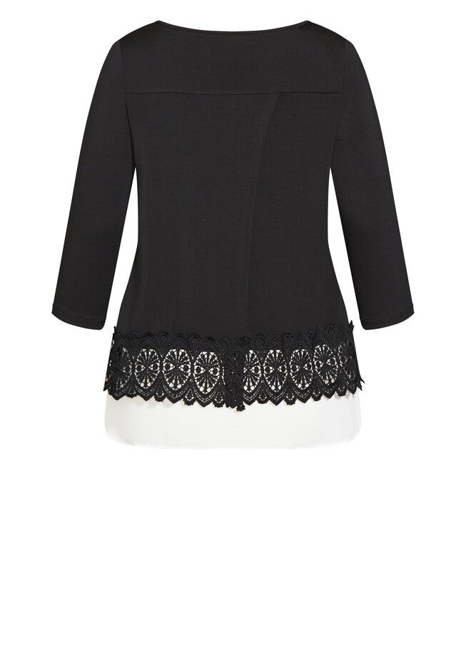 Inta Lace Top, BLACK, alternate image number null