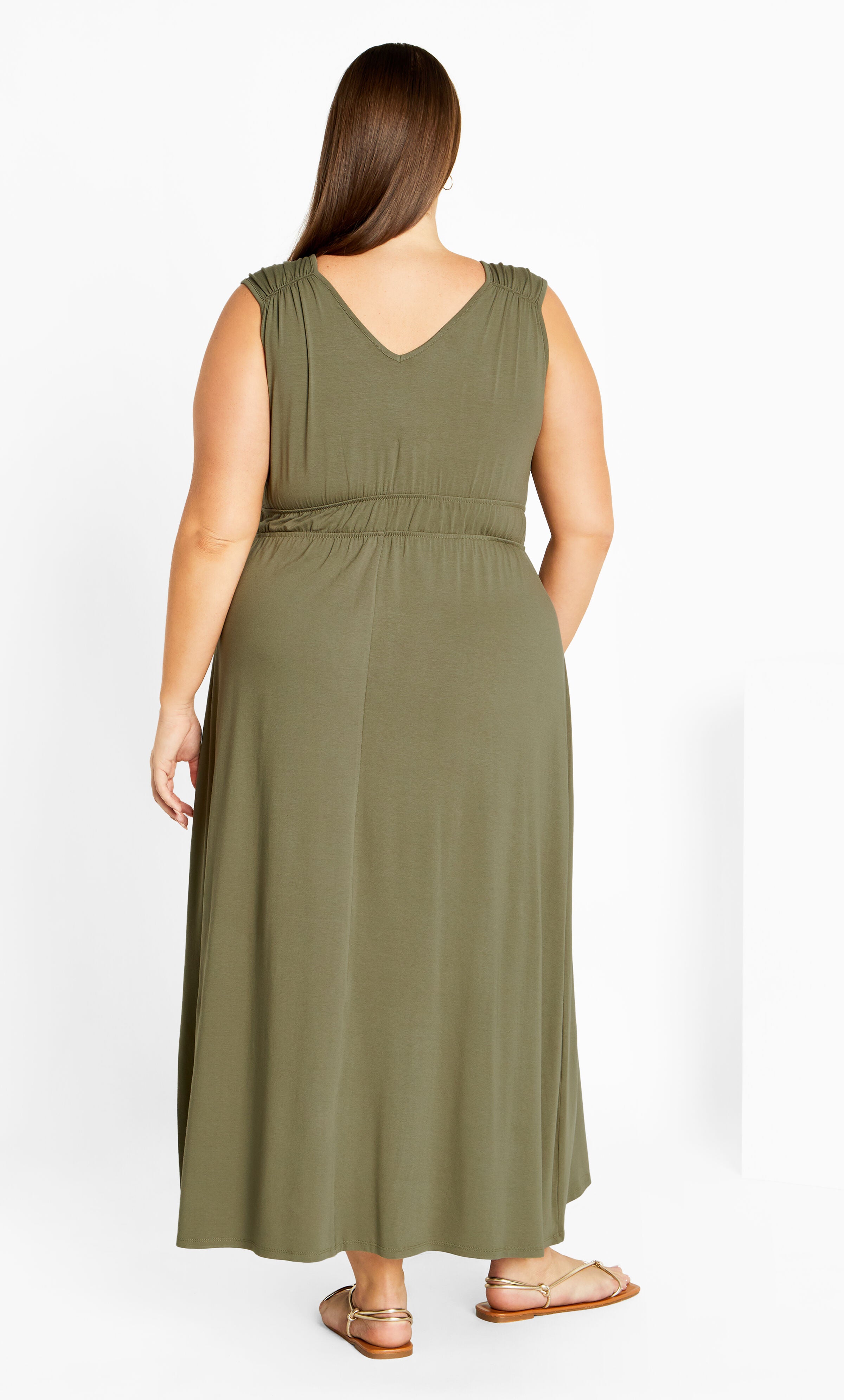 Lani Maxi Dress - olive, GREEN, alternate image number 2