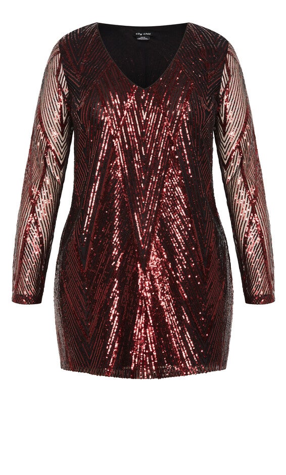 Micah Sequin Dress - ruby, RUBY, alternate image number 4
