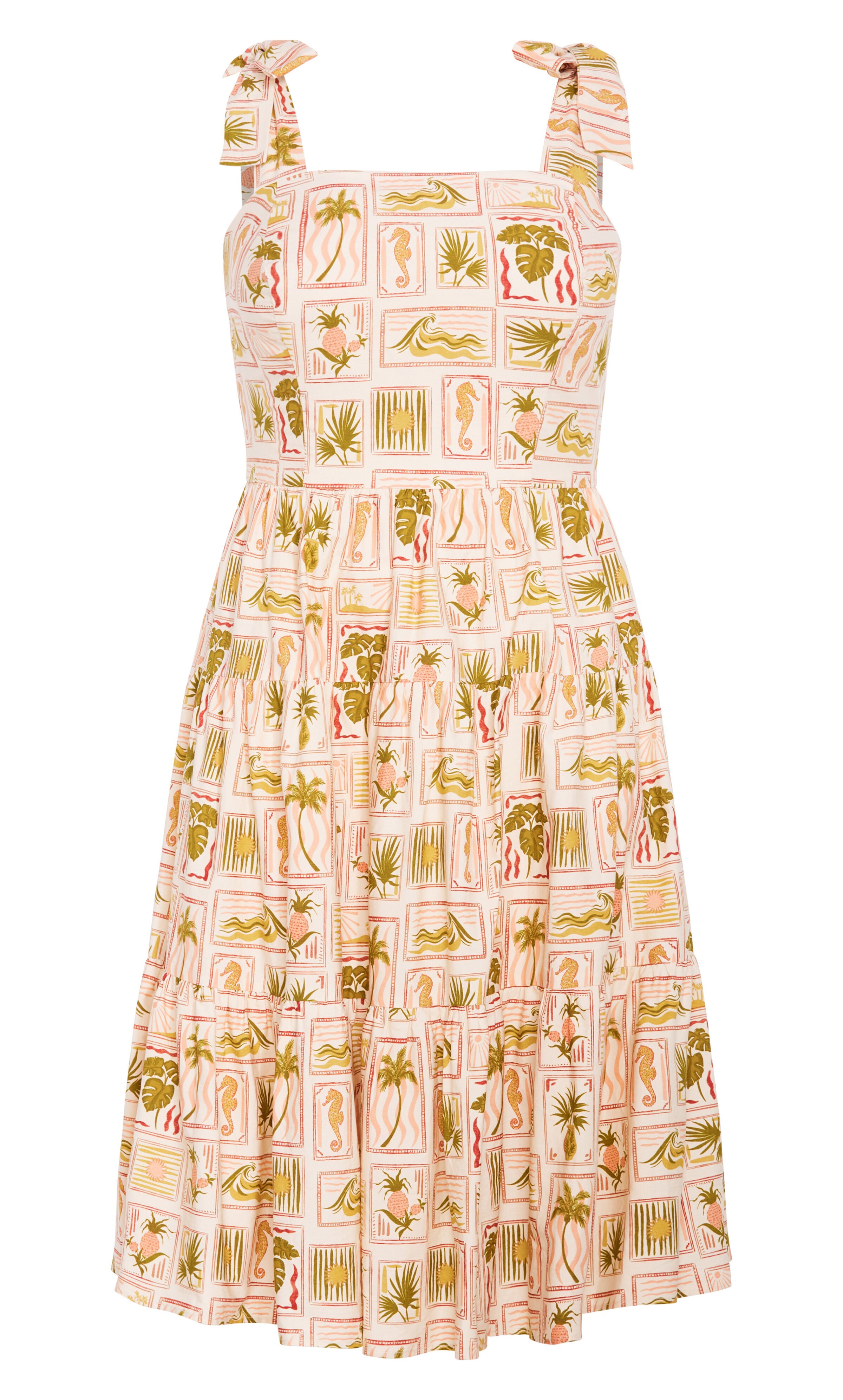 Leila Tropics Dress - print, PINK, alternate image number 5