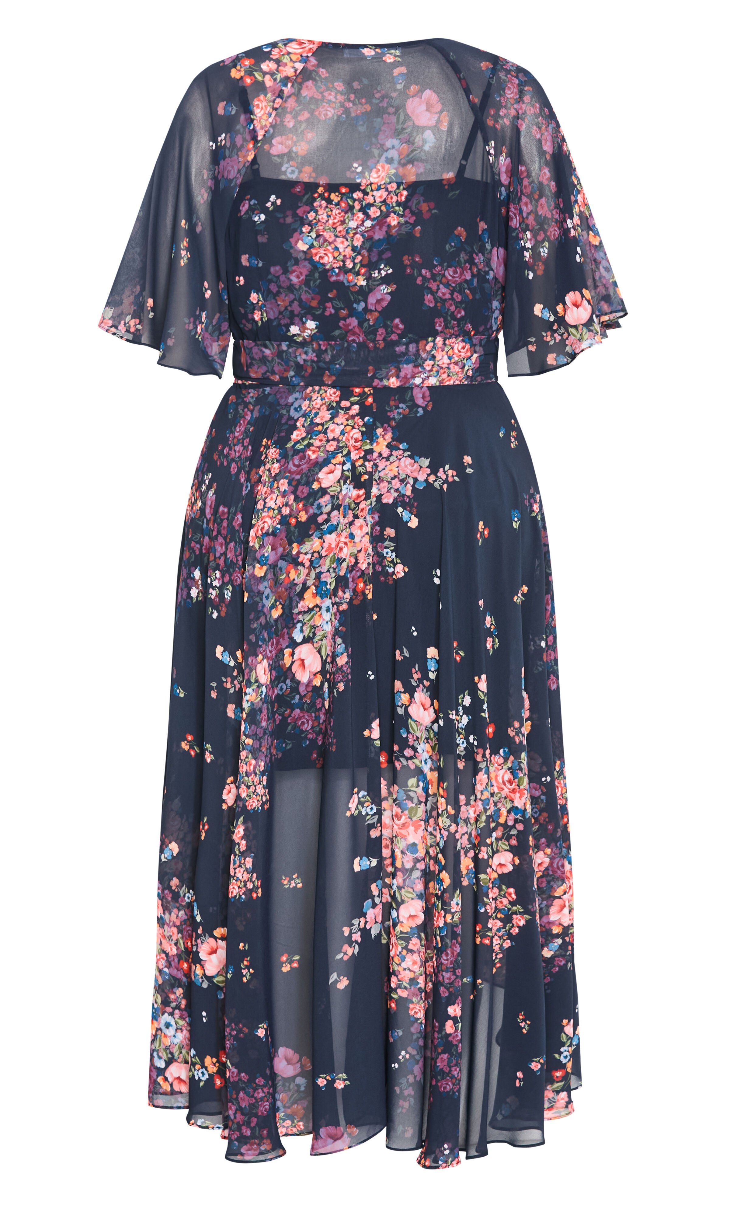 Lovers Lane Print Dress - royal blue, BLUE, alternate image number 4