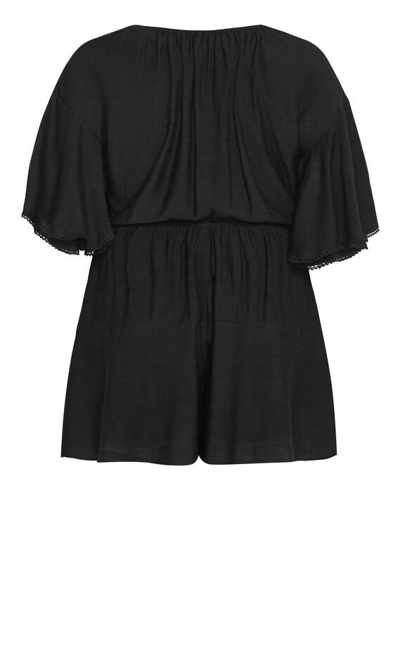 Harlow Lace Playsuit - black, BLACK, alternate image number 4