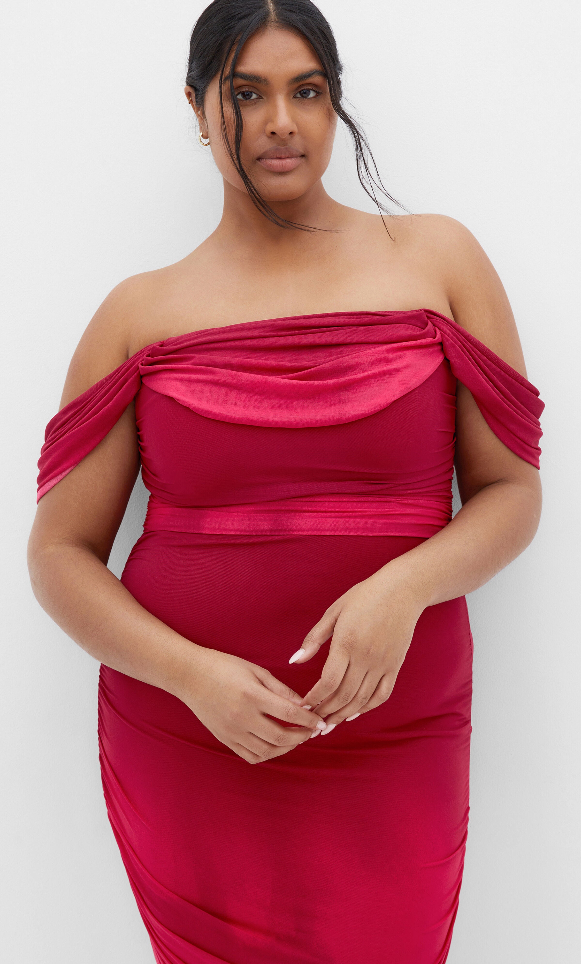 Alyssa Print Maxi Dress - ruby, RED, alternate image number 2