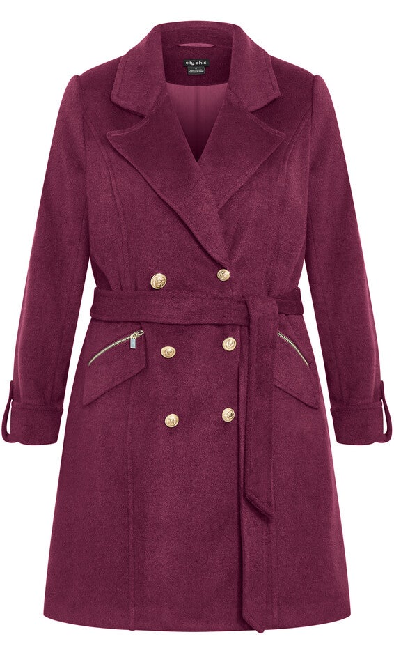Gillian Coat - plum, PURPLE, alternate image number 4